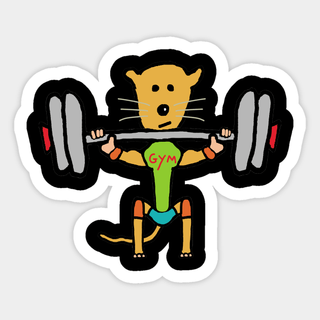 Gym Rat Weightlifting Sticker by Mark Ewbie